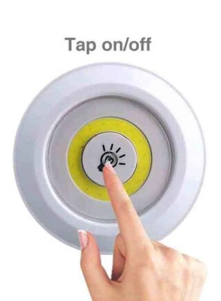 فوبيري مجموعة إضاءة LED لأسفل الخزانة لاسلكية وبجهاز تحكم عن بعد ومكونة من 3 قطع أبيض 10x10x9Ø³Ù†ØªÙŠÙ…ØªØ±