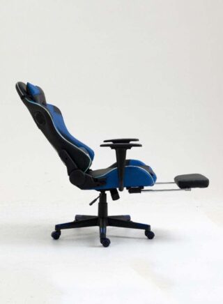 سويتش Gorm, RGB LED Lights Gaming Chair, Ergonomic Office Chair, Headrest With Lumbar Support, High Back With Adjustable Reclining And Footrest, Swivel In Dark Blue With Black Accents 5727Db1 Dark Blue