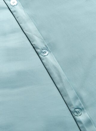 إيست من نون Duvet Cover Set- With 1 Duvet Cover 260X220 Cm And 2 Pillow Cover 50X75 Cm – For Super King Size Mattress -Light Blue 100% Organic Cotton 220 Thread Count Light Blue