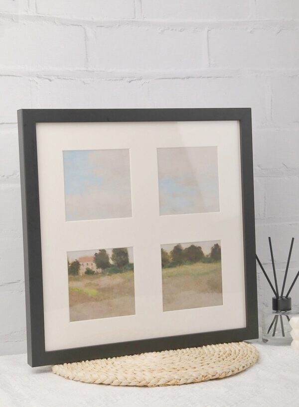 سويتش إطارات حائط بإطار خارجي أسود outer frame size: L38xH38xT3cm for photo size: 4pcs 4X4بوصة