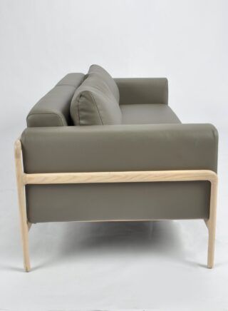 سويتش أريكة مريحة بمقعدين مصنوعة من الخشب مقاس 213 × 88 × 70 سم، لون رمادي رمادي