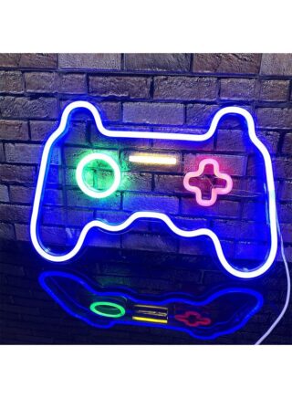 عربست لوحة ألعاب بإضاءة LED نيون لديكور الحائط متعدد الألوان 27.5 x 41سم