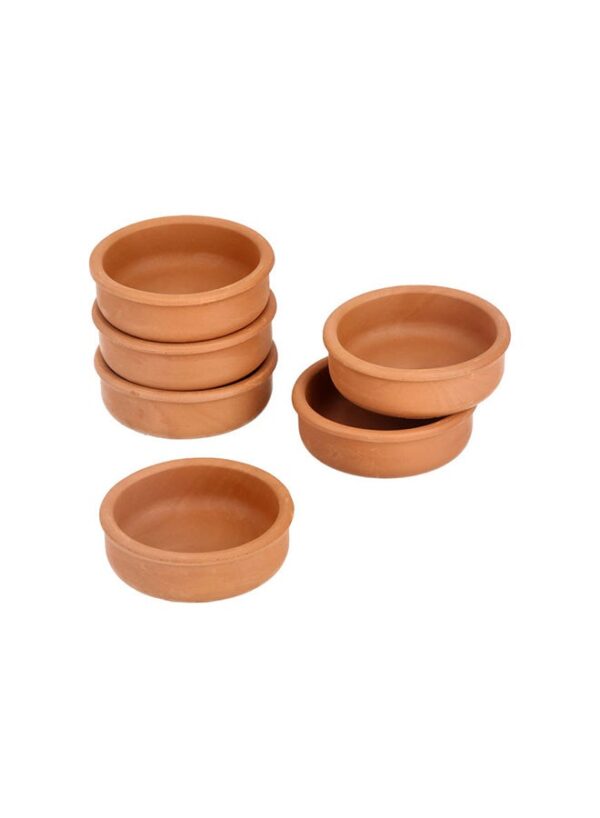 إليزي طقم أوعية طينية مكون من 6 قطع بني 12.5×4سم