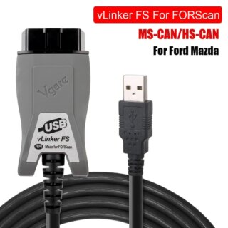 ماسح OBD2 للسيارة ، أدوات الواجهة ، فورد فورسكان ، مازدا VLinker FS ، USB FS ، ELM327 ، ELM ، OBD 2 ، OBDII ، HS ، تشخيصي