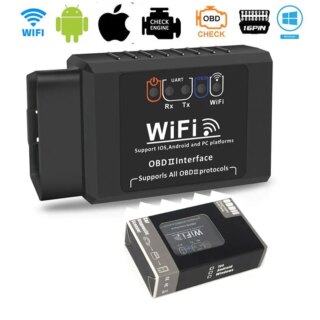 أداة تشخيص OBD2 WIFI ELM327 V ماسح ضوئي لجهاز iPhone IOS/andr Auto OBDII OBD 2 ODB II ELM V1.5 wi-fi