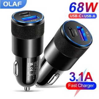 Olaf 68W PD USB Type C محول هاتف سريع لهاتف iPhone 13 12 S21 شحن سريع شاومي من النوع C