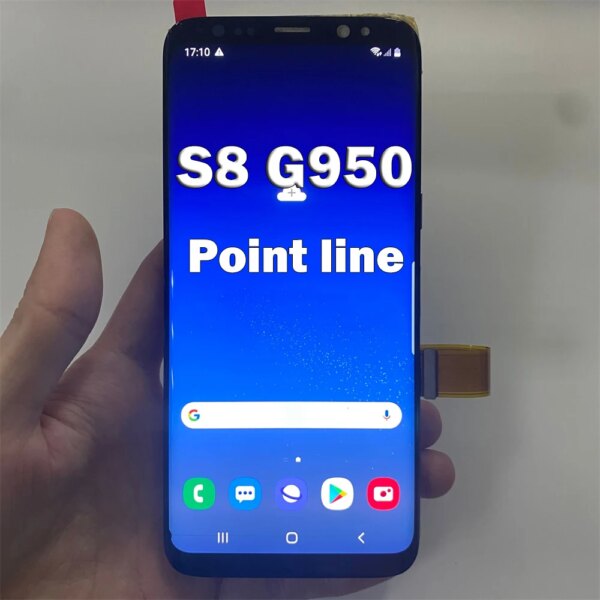 عيب الأصلي حرق نقطة خط لسامسونج غالاكسي S8 G950 G950F شاشة تعمل باللمس محول الأرقام LCD عرض لسامسونج غالاكسي S8 LCD