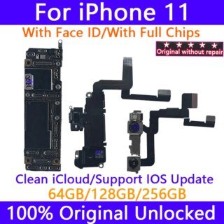 الأصلي آيفون 11 لا/مع معرف الوجه مقفلة اللوحة الرئيسية iCloud الحرة مع نظام IOS تحديث المنطق مجلس ل iphone11