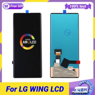 الأصلي سوبر AMOLED ل LG الجناح 5 جرام شاشة الكريستال السائل مجموعة المحولات الرقمية لشاشة تعمل بلمس بديل لـ LG الجناح شاشة LCD 6.80″