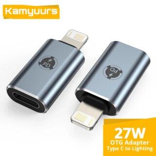 شحن سريع OTG USB C إلى محول البرق ، محول كابل ، موصل مزامنة البيانات ، PD 20 واط ، 27 واط ، آيفون 14 ، 13 ، 12 ، 11 برو ماكس