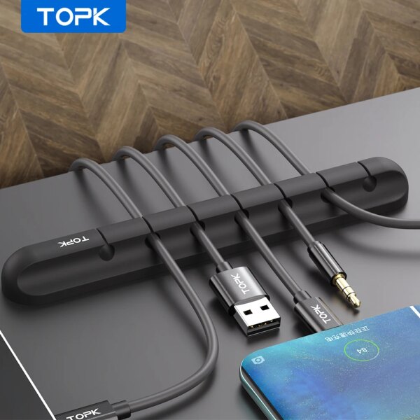 أعلى L16 سيليكون USB كابل اللفاف سطح المكتب كابل المنظم إدارة متعددة الأغراض كليب كابلات حامي ل سماعات السلكية