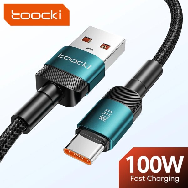 Toocki 100 واط USB نوع C كابل شحن سريع USB C شاحن الحبل لهواوي P40 P30 Realme ممن لهم Oneplus Poco بيانات الحبل