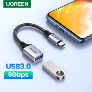 UGREEN USB C إلى USB 3.0 OTG محول USB Type-C OTG كابل بيانات موصل لسامسونج GalaxyS 10 ماك بوك برو 2019 USB C محول