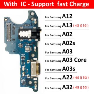 USB شاحن شحن مجلس حوض ميناء موصل الكابلات المرنة لسامسونج A12 A02 A02s A03s A03 Core A13 A22 A32 A33 A53 A04 4G 5G