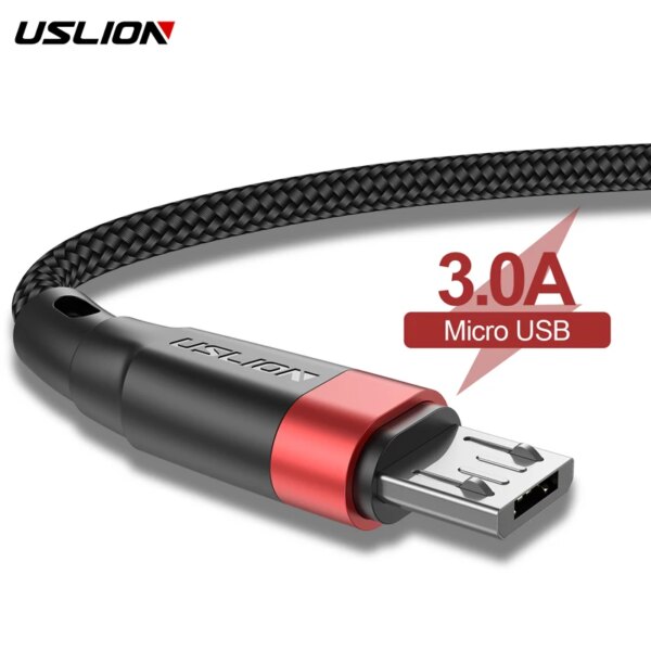 أوسليون كابل يو اس بي صغير, كابل بيانات USB مصغر سريع الشحن لسامسونج A3 ريدمي نوت 4 5 اندرويد 3M 2M