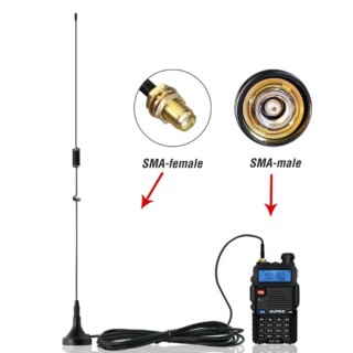 UT-106UV هوائي السيارة المغناطيسي SMA-F ثنائي النطاق على متن هوائي VHF UHF ل Baofeng UV-5R UV82 GT-3TP هام راديو اكسسوارات