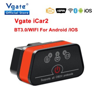 Vgate iCar2 ELM327 تشخيص السيارة OBD OBD2 الماسح الضوئي بلوتوث الدردار 327 v2.1odb2 OBDII رمز القارئ PK elm327 V1.5 PIC18F25K80