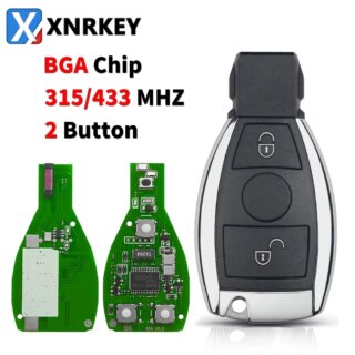 XNRKEY بغا نمط 2 زر مفتاح بعيد 315/433Mhz لمرسيدس بنز A B S E الفئة W203 W204 W205 W210 W211 W212 W221 W222 دعم