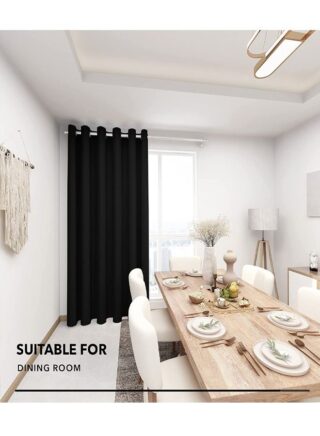 Arabest Room Divider Blackout Curtain for Bedroom Dining Studio Office Black 200x270cm
