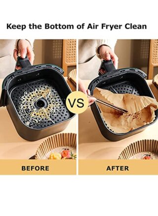 Mi VAZA 20CM Air Fryer Liners Square, Baking Paper for Air Fryer Water-proof,Parchment Paper for Baking Roasting Microwave