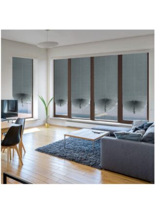 Arabest Cordless Blackout Temporary Window Blinds Light Filtering Pleated Fabric Shade Room Darkening Shades for Living Room Bathroom Kitchen Office Grey