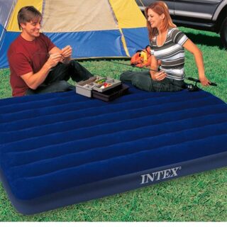 INTEX Household Air Mattress Outdoor Camping Inflatable Bed Single Air Cushion Bed 152*203*25cm