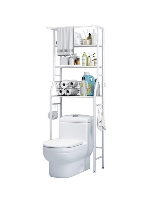 Taimi 3-Tier Bathroom Toilet Shelf Rack White 68x25x153cm