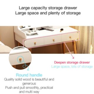 Sharpdo Modern Simple Dresser Vanity Table With Drawer 100*40*121cm