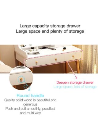 Sharpdo Modern Simple Dresser Vanity Table With Drawer 100*40*121cm