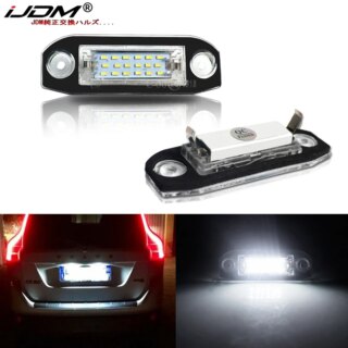 IJDM 2 قطعة Canbus LED لوحة ترخيص ضوء ل فولفو S80 XC90 S40 V60 XC60 S60 C70 V50 XC70 V70 الأبيض سيارة التصميم عدد مصباح 12 فولت