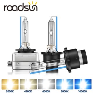 Road sun 2 قطعة المصباح D1S D2S D3S D4S زينون HID سيارة لمبات 35 واط D1 D2 D3 D4 كشافات 4300 كيلو 6000 كيلو 8000 كيلو 10000 كيلو السيارات مصباح 12 فولت