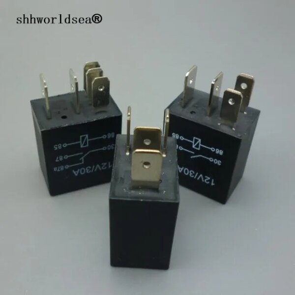 Shhworldsea 1 قطعة السيارات التتابع 12v 30A 5P/ 12V 30A 4P /24V 30A 4PIN /24V 30A 5PIN مرحل عالي الطاقة للسيارة