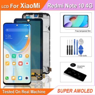 سوبر AMOLED LCD تعمل باللمس محول الأرقام الجمعية ، 6.43 “عرض ل شاومي Redmi نوت 10 ، 4G ، M2101K7AG