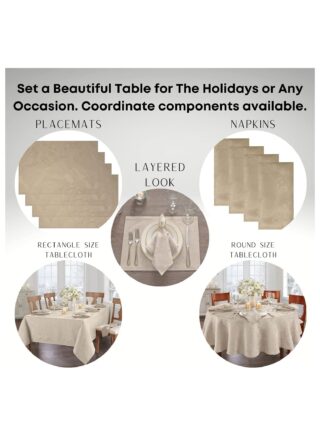 RARELY Set of 4 White Elegance Damask Table Fabric Napkins Handkerchief Wedding 17 x 17 Inch