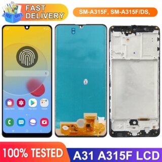 A31 A315 SM-A315F/DS A315G/DS شاشة عرض مع الإطار ، لسامسونج غالاكسي A31 شاشة Lcd تعمل باللمس استبدال محول الأرقام A31 A315 SM-A315F/DS A315G/DS شاشة عرض مع الإطار ، لسامسونج غالاكسي A31 شاشة Lcd تعمل باللمس استبدال محول الأرقام