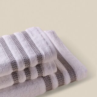 إيست من نون 12-Piece Towel Set, 100% Cotton Premium Quality, Ultra Absorbent, Thick and Fluffy, 2 Bath + 4 Hand + 6 Face, 500 GSM White/Grey White/Grey