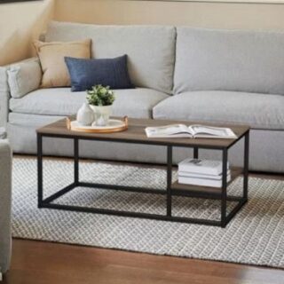 AGD Simple European Style Double Layer MDF Engineering Board Home Sofa Coffee Table For Living Room