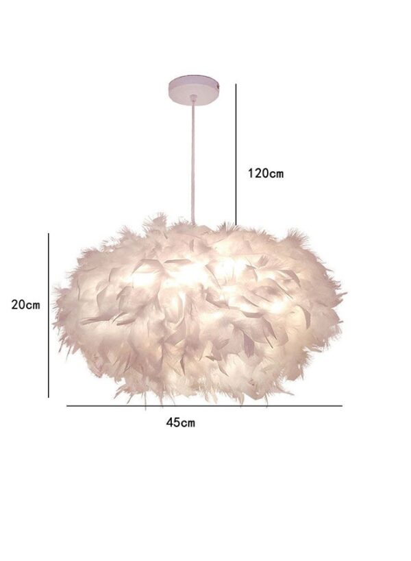 إيست ليدي مصباح LED بدلاية للسقف من الريش أبيض 140×45سم