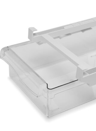 إيست من نون حاوية تخزين للثلاجة قابلة للتعليق وتتميز بتصميم متعدد الاستخدامات تستخدم كمنظم للثلاجة وسلة تخزين شفاف