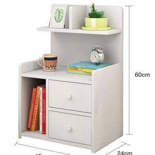 Sharpdo Sharpdo Nightstands Home Bedside Storage Cabinet With Shelf And 2 Drawers White