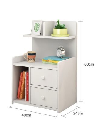 Sharpdo Sharpdo Nightstands Home Bedside Storage Cabinet With Shelf And 2 Drawers White