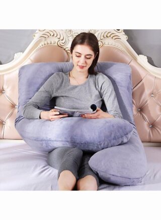 Occuwzz Pregnancy Pillows U Shaped Pregnancy Body Pillow for Sleeping with Cooling Cotton Zipper Removable Cover