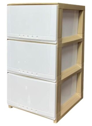 سي او أرماء درج تخزين بلاستيك 3 طوابق متعددة الاستخدامات 42×34×63 سم