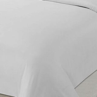 إيست من نون Duvet Cover Set- With 1 Duvet Cover 200X200 Cm And 2 Pillow Cover 50X75 Cm – For King Size Mattress -Light Grey 100% Organic Cotton 220 Thread Count Light Grey King