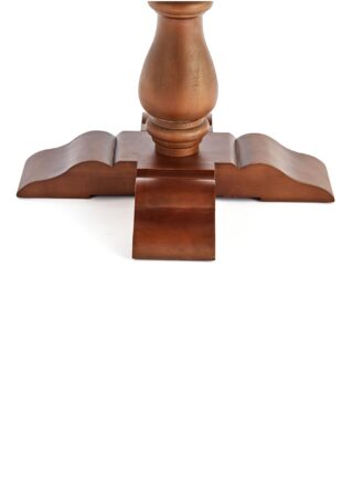 إيب آند فلو طاولة طعام بتصميم فاخر دائري الشكل مصنوعة من خشب البلوط السادة مقاس 1200 × 760 سم، لون بني بني 1200 x 760مم