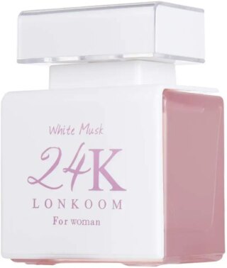 عطر 24 كيه وايت مسك الزهري والخشبي للنساء من لونكوم، بخاخ 100 مل او دي بارفان