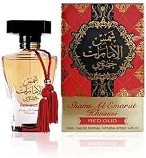 بخاخ عطر عود أحمر برائحة الزهور الطبيعية وتأثير يدوم طويلًا للجنسين الرجال والنساء من شمس الإمارات خصوصي، 100 مل