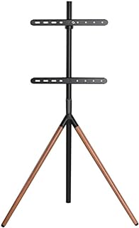 GADGETON GGO-2137 Easel Studio Tv Floor Stand, Mount For 49" – 70" Screen Size Supports Up To 40 KG – Grey/Walnut