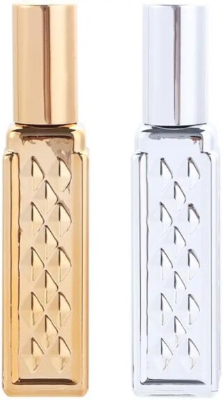بخاخ عطر زجاجي فارغ سعة 15 مل من قطعتين، زجاجات عطر قابلة لاعادة الملء، زجاجة بخاخ محمولة للسفر، حاوية مستحضرات التجميل