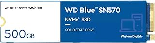 قرص صلب ويسترن ديجيتال سعة 500 جيجابايت ذاكرة مستديمة SSD لون ازرق SN570، الجيل 3 × 4 منفذ PCIe 8 جيجابايت/س، ام 2 2280 حتى 3,500 ميجا/ثانية، WDS500G3B0C , pci_express_x4